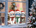 Autocollant Festif de Noël pour Fenêtre
