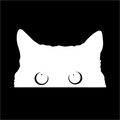 Autocollant décoratif chat espiègle pour véhicule et ordinateur