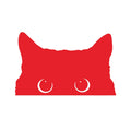 Autocollant en vinyle de chat de recherche - Stickers décoratifs amusants et amovibles
