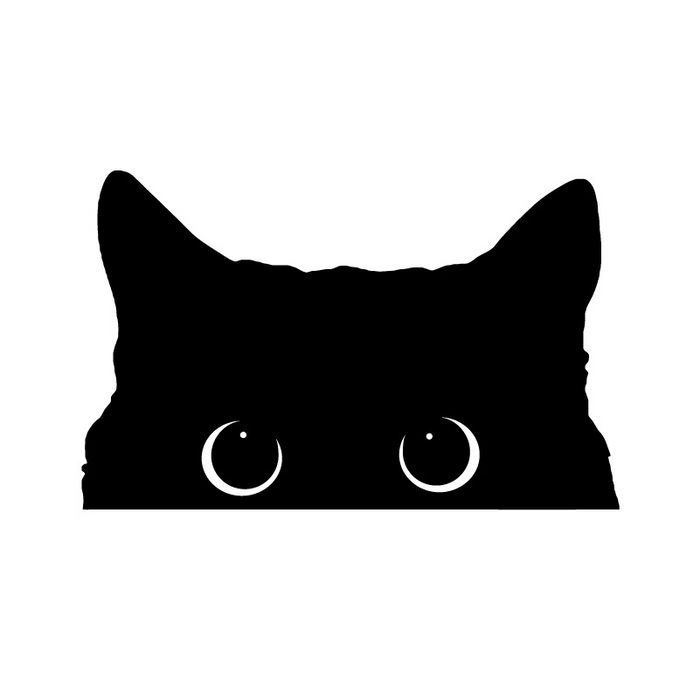 Autocollant décoratif chat espiègle pour véhicule et ordinateur