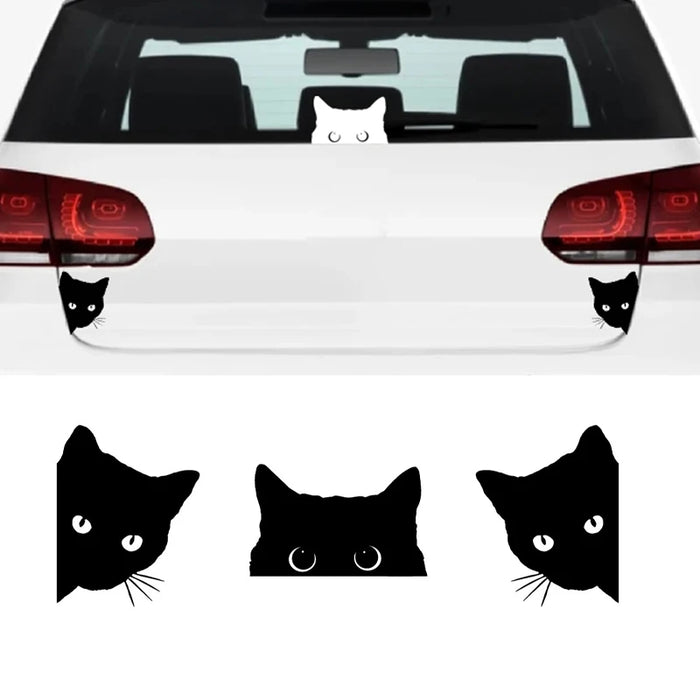 Autocollant en vinyle de chat de recherche - Stickers décoratifs amusants et amovibles
