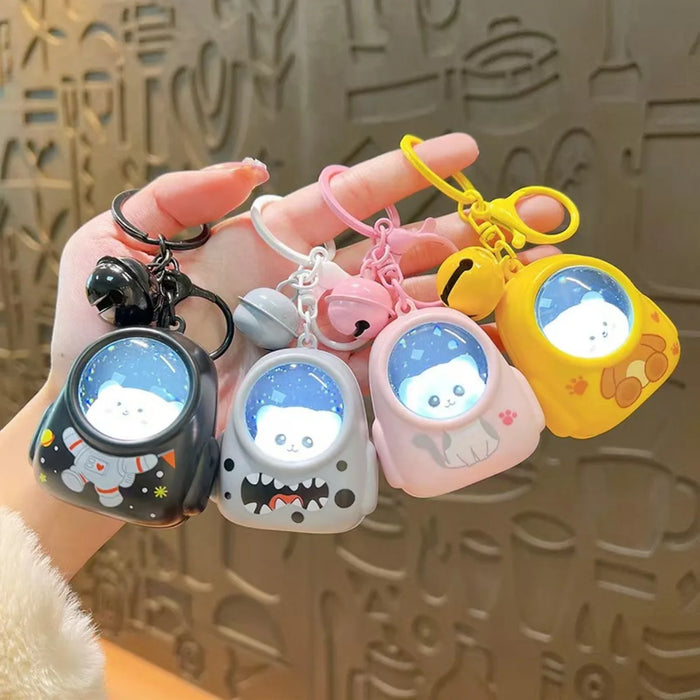 Porte-clés Veilleuse Mignon Ours Kawaii pour Sac - Lumière Ambiante