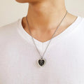 Collier pendentif cœur ouvrable Vnox en acier inoxydable pour souvenir animal de compagnie