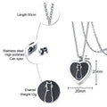 Pendentif cœur en acier inoxydable pour urne de souvenir