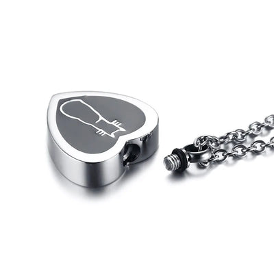 Pendentif cœur en acier inoxydable pour urne de souvenir