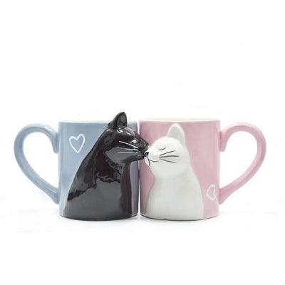 Mugs en céramique 3D chat - Set de 2