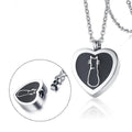Pendentif cœur en acier inoxydable pour urne de souvenir