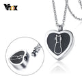 Collier pendentif cœur ouvrable Vnox en acier inoxydable pour souvenir animal de compagnie