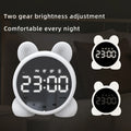 Réveil miroir Bluetooth enfant chat LED numérique