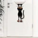 Autocollant Chat Noir Décoratif pour Mur et Fenêtre