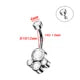 Piercing nombril en titane avec zircon - Design élégant
