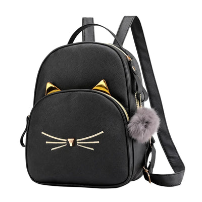 Sac à dos en simili cuir chat