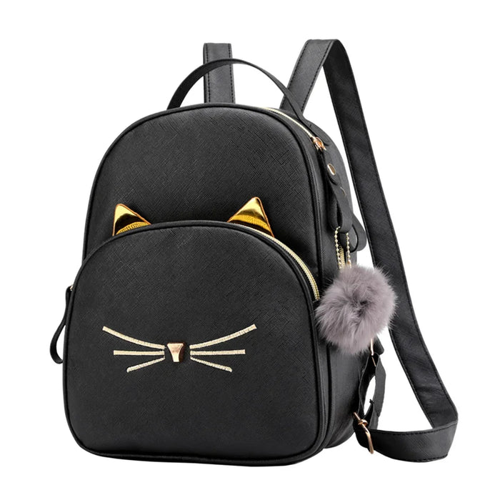 Sac à dos en simili cuir chat