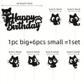 Décoration de gâteau chat noir pour fêtes et anniversaires - CatNShop