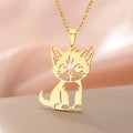 Collier pendentif Chaton Cazador en acier inoxydable - Bijoux pour femmes