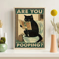 Affiche drôle Chat Noir avec citation humoristique pour décoration