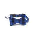 Collier détachable pour chat avec nœud papillon et cloche - Plaid de Noël rouge élastique réglable