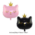 Ballon Couronne Rose en Aluminium pour Chat - Décoration Anniversaire