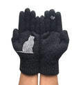 Gants en cachemire épais chat dessin animé pour hommes et femmes - Hiver chaud et froid