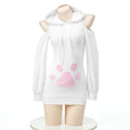 Pull à Capuche en Peluche avec Griffe de Chat pour Femme - Cosplay Sexy
