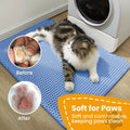 Tapis de litière double couche antidérapant pour chat grand format