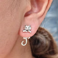Boucles d'oreilles chat vintage créatives pour femmes et filles - Griffes de chat mignonnes