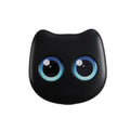 Ensemble de 6 Mini Pinceaux de Maquillage de Voyage avec Miroir et Boîte de Rangement Chat - Pinceaux de Mélange pour Poudre et Blush
