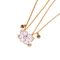 Collier Pendentif Puzzle en Forme de Chat - Amies pour Toujours