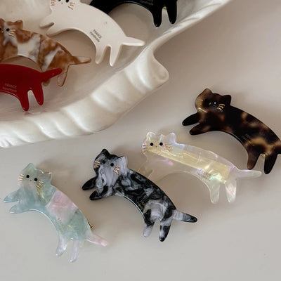 Barrettes à cheveux en forme de chat
