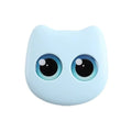 Ensemble de 6 Mini Pinceaux de Maquillage de Voyage avec Miroir et Boîte de Rangement Chat - Pinceaux de Mélange pour Poudre et Blush