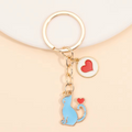 Porte-clés Kawaii Chat en Émail - Accessoire Mignon