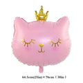 Ballon couronne rose en aluminium pour chat