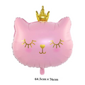 Ballons en forme de chat rose ou noir- Décoration festive