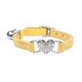 Collier pour chat en velours avec clochette et sécurité ajustable