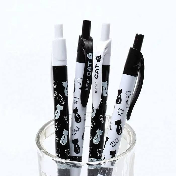 Stylo Chat Noir et Blanc 0,5 mm