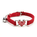 Collier pour chat en velours avec clochette et sécurité ajustable