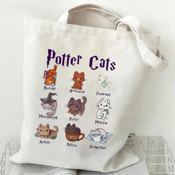 Sac en toile avec motif de chat