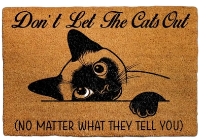 Tapis antidérapant humoristique chat pour décoration intérieure