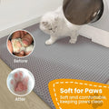 Tapis de litière double couche antidérapant pour chat grand format