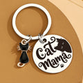 Porte-clés Chat Maman - Cadeau Unique pour Femmes Amoureuses des Chats Noirs - Idéal Anniversaire et Halloween