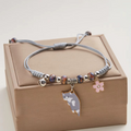 Bracelet en émail Chat Fleuri