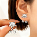 Boucles d'oreilles créatives en forme de patte de chat