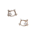 Boucles d'oreilles en argent 925 en forme de chat