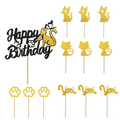 Décoration de gâteau chat - Topper anniversaire