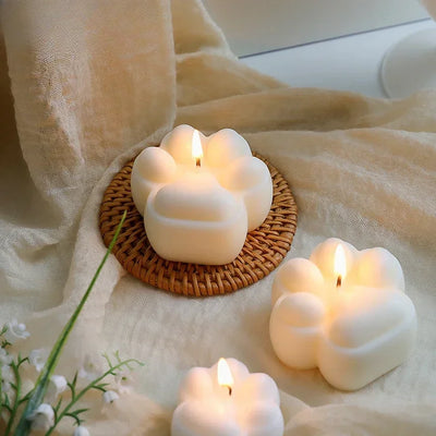 Bougie d'aromathérapie à motif de griffes de chat