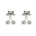 Boucles d'oreilles créatives en forme de patte de chat