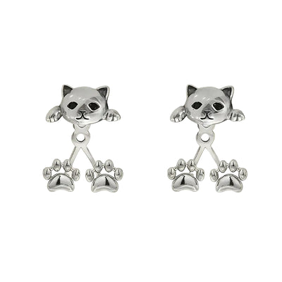 Boucles d'oreilles créatives en forme de patte de chat