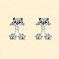 Boucles d'oreilles chat vintage créatives pour femmes et filles - Griffes de chat mignonnes
