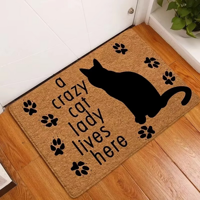 Tapis antidérapant en coton motif animaux pour la maison