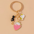 Porte-clés en Émail Chat - Accessoire mignon pour sac